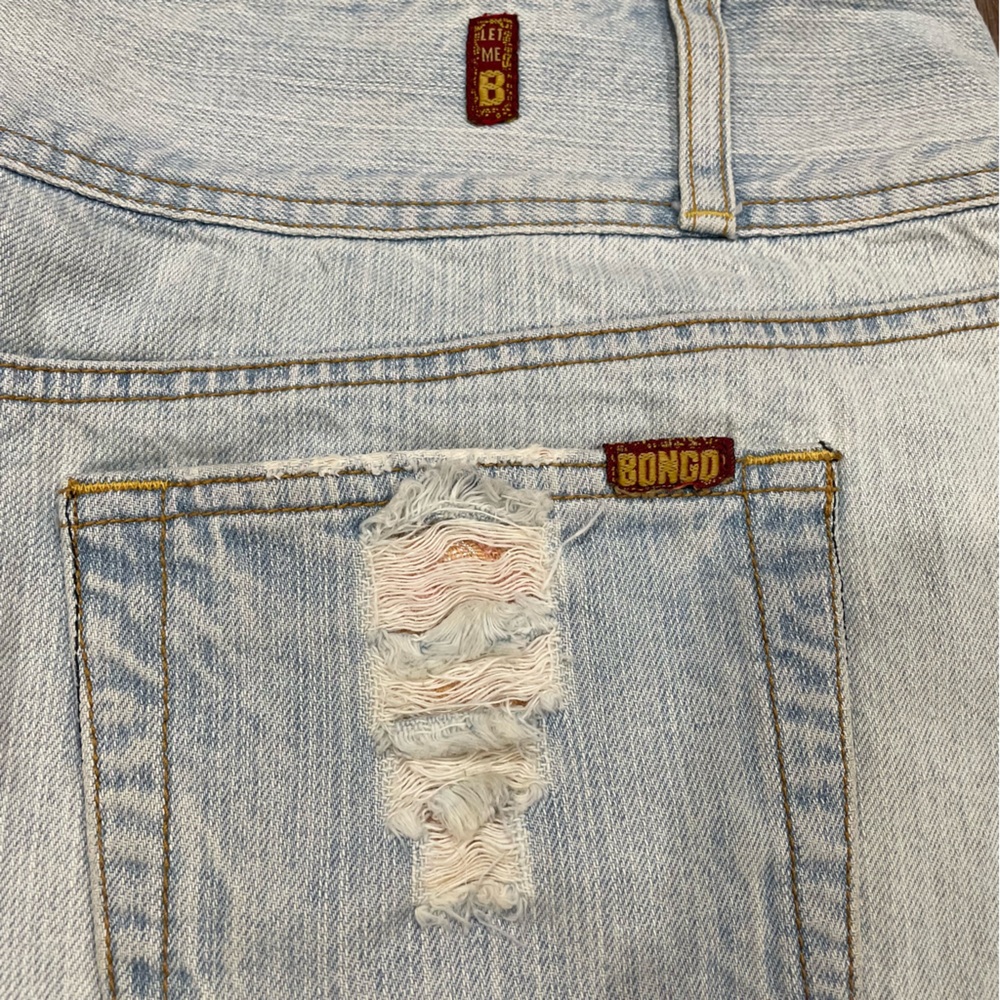 Bongo Y2K Light Wash Denim Mini Skirt Size 17 90s 2000s - Picture 4 of 11